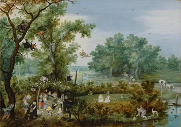 Ett glatt sällskap i en berså, 1615