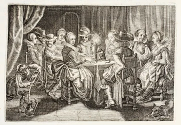 Habitus ger förhårdnader, illustration från "Emblemata of Zinne-werk" av Johannes de Brune (1589-1658), Jan Jacobs Schipper, Amsterdam, 1661