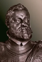 Rudolph II helige romerske kejsare (1552-1612) detalj av halvlängd porträttbyst