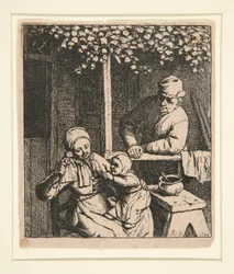 La poupee desire [Kvinna som retar barn med docka]