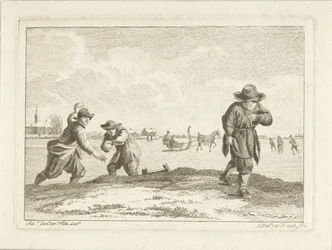 Snöbollskastare, graverade av Anthonij van der Haer, ca 1745-85 (etsning)