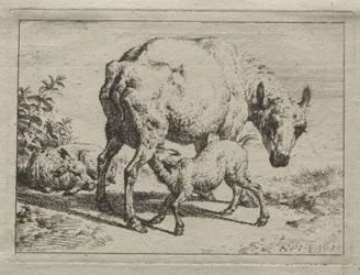 Tackan och två lamm, 1670.