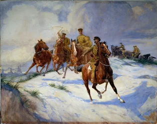 Artilleri på sanddynerna, Flandern, 1915