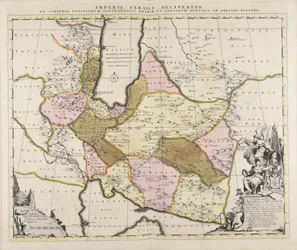 En skiss av det persiska riket från arabernas och persernas geografiska skrifter, försökt av Adrian Relando