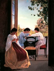 Brodörerna av Adriano Cecioni (1836-1886), olja på duk, 52x41 cm detalj