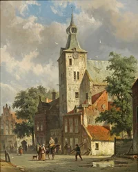 Adrianus Eversen - Nederländsk stadsvy
