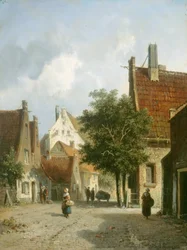 Amsterdam Street Scene, 1800-talet.