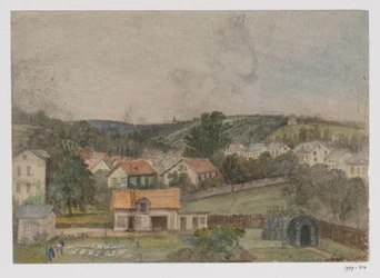 Vy över Soden-am-Taunus, Tyskland