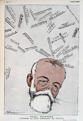 Tecknad av Paul Doumer - Illustration av Adrien Barrere (1877-1931) i "" Fantasio"" från 1921-05-15