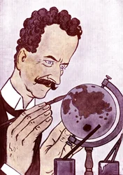 Tecknad av Philippe Berthelot (1866-1934) fransk politiker och diplomat - teckning av Adrien Barrere (1877-1931) från Fantasio
