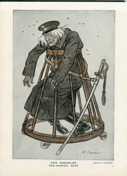 Fantasio, ca. 1916_6_1 - Illustration av A Barrere (1874-1931): War of 14 -18, Tyskland Preussen, Verifieringsdatum - Von Haesler - Senilisering