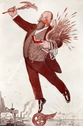 Porträtt av poeten och politikern Maurice Couyba (1866-1931) (Maurice Boukay) - Teckning av Adrien Barrere (1874-1931) hämtar från "" FANTASIO""" 1911