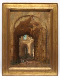 Förstörd kyrka, ca. 1840.