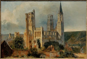 Ruinerna av klosterkyrkan Jumièges