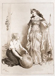 Askungen - i "Sagorna" av Charles Perrault, illustrationer av Adrien Marie