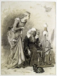 Törnrosa - i "Les Contes de Fées"" av Charles Perrault, illustrationer av Adrien Marie