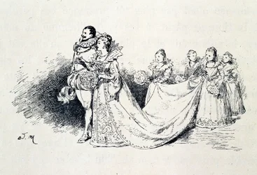 Riquet a la Houppe - i "Sagorna"" av Charles Perrault, illustrationer av Adrien Marie