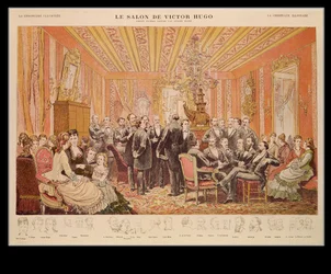The Salon of Victor Hugo (1802-85) 21 rue de Clichy, illustration från 