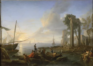 Marina vid solnedgången, 1726