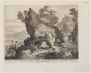 Klippigt landskap med St. Jerome