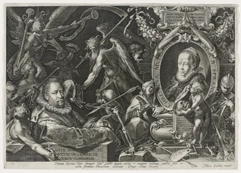 Bartholomaeus Spranger och hans hustru, Christina Muller, 1600 (gravyr på lagt papper)
