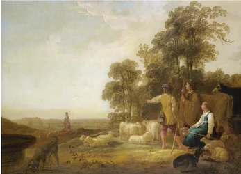 Landskap med herdar och herdinnor