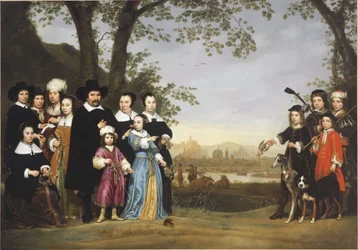 Porträtt av familjen Sam