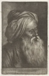 Byst av en man med turban
