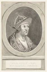 Porträtt av kejsar Adolf VII av Nassau, i oval, vänd åt höger