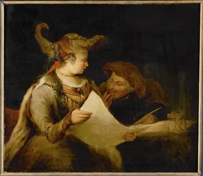 Esther och Mordechai (målning på duk)