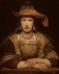 Porträtt av en ung kvinna, ca 1690 (olja på duk)
