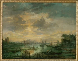 Fishing by Moonlight (olja på duk)