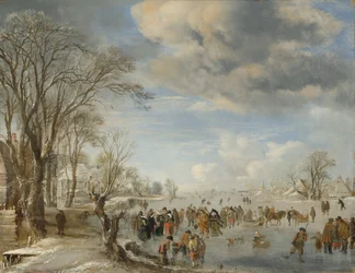 Vinter i Holland: skridskoscen, 1645