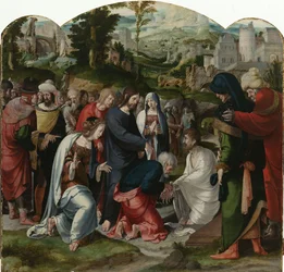 The Raising of Lazarus, mittpanelen på triptyken, c.1530