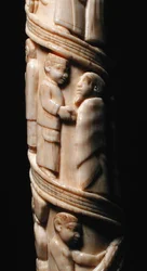 Snidad stötta, Kongo (elfenben) (detalj av 223943)