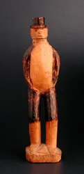Stående figur av en europeisk man, sydöstra Afrika, sent 1800-tal (trä)
