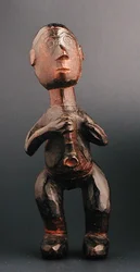 Stående figur av en europeisk man som håller en pipa, Sydöstra Afrika, sent 1800-tal (trä)