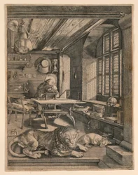 Saint Hieronymus i sin studie