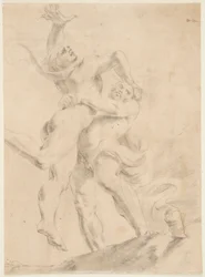 Studie för Hercules och Antaeus
