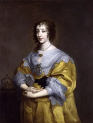 Porträtt av Henrietta Maria de Bourbon, drottning av England (1609-1669)