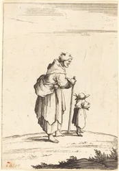 Tiggarkvinna och barn