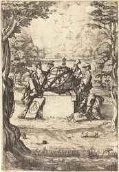 Frontispice for the Sacred Cosmologia (Titel med astrologer)