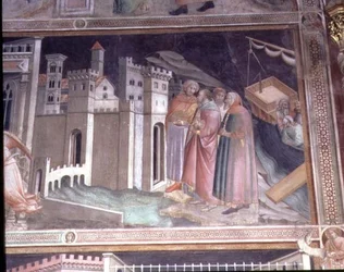 Legenden om den heliga gördelen, detalj från Jungfruns liv från Cappella della Sacra Cintola