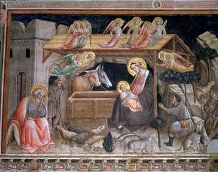 Födelsekyrkan, detalj från Jungfruns liv och den heliga gördeln, från Cappella dell Sacra Cintola