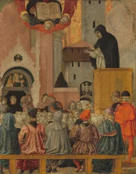 En dominikansk predikan, ca. 1470 (tempera på poppelpanel)