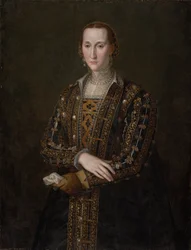 Eleonora di Toledo (1522-1562), cirka 1560 (olja på duk, överförd från panel)