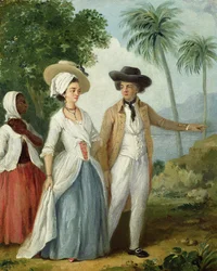 A Planter and his Wife, Attended by a Servant, c.1780 (olja på duk)