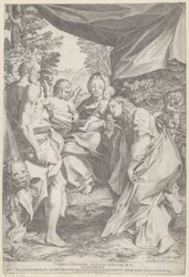 Maria med barnet och den helige Hieronymus och Maria Magdalena