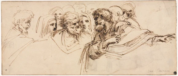 Study of Heads (recto)