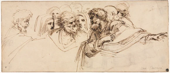 Study of Heads recto, andra hälften av 1500-talet.